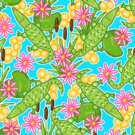 Alligators on Turquoise