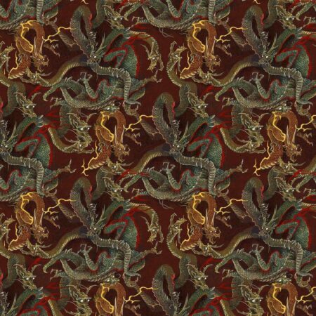 Burgundy Chinese Dragons
