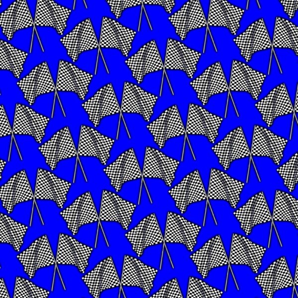 Checkered Flags Blue