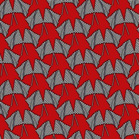 Checkered Flags Red