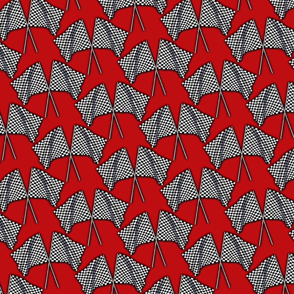 Checkered Flags Red