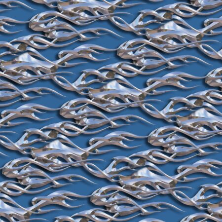 Chrome Tribal Flames 24