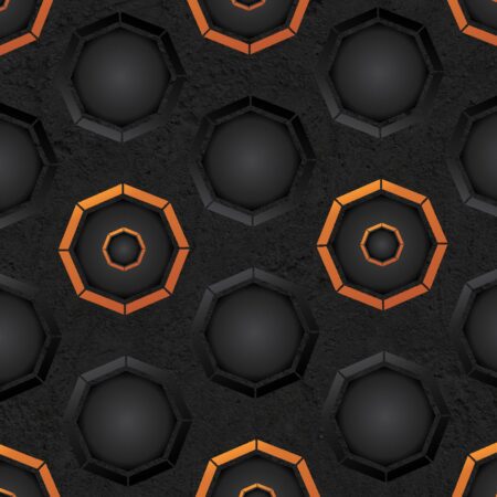 Dark Octagons with Orange