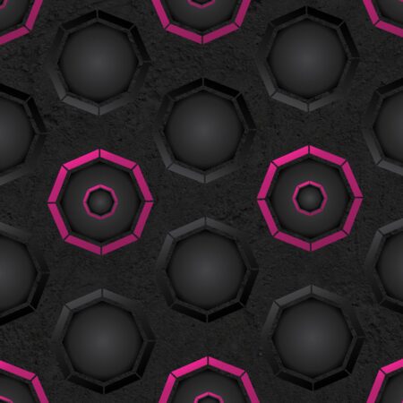 Dark Octagons with Pink