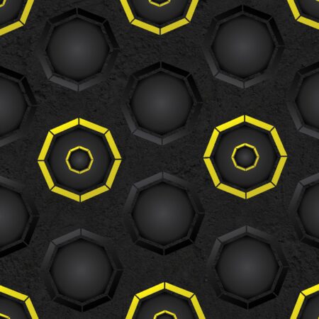 Dark Octagons with Yellow