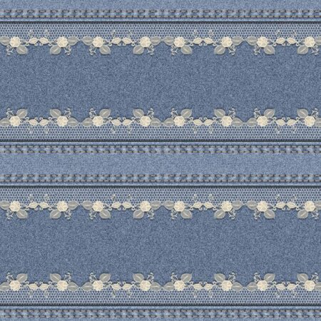 Denim With Floral Lace