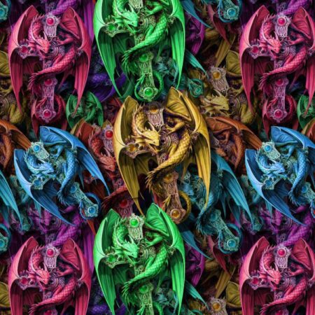 Dragon Cross Multi Color