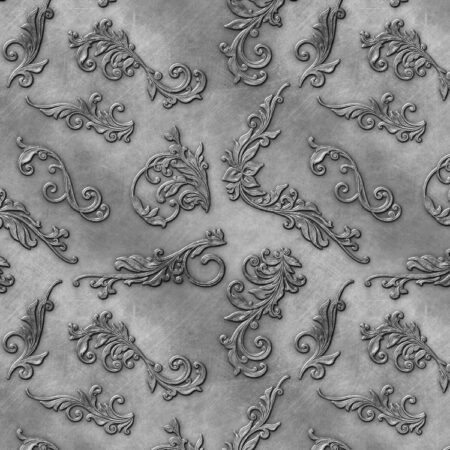 Embossed Metal Scrollwork
