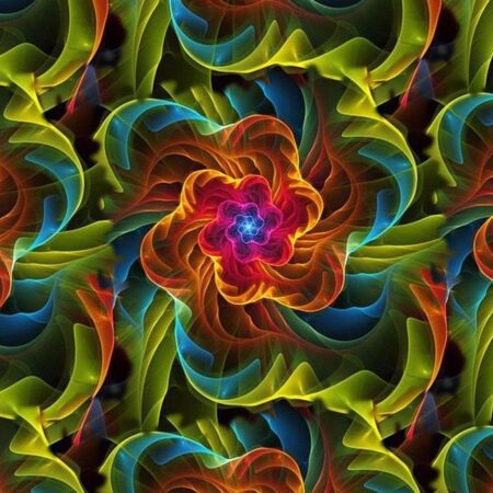 Fractal Rainbow Flower