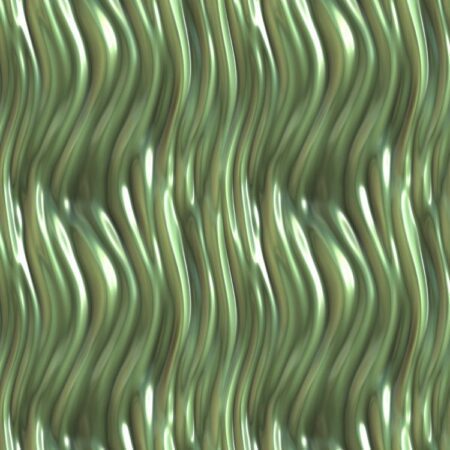 Green Chrome Rippled Wave