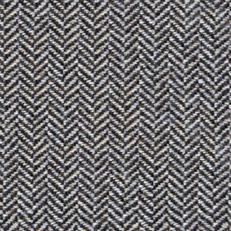 Grey Herringbone Wool Tweed