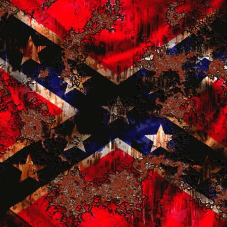 Grunge Rusty Rebel Flag