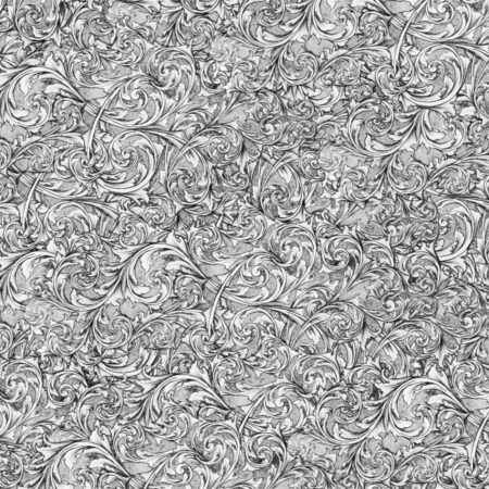 Hand Drawn Scrollwork Engraving