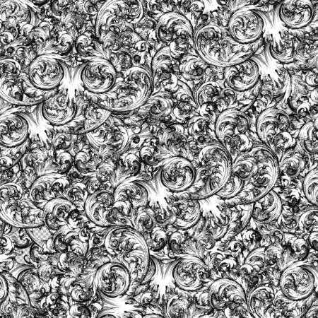 Hand Drawn Scrollwork Engraving 2