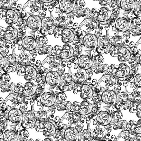 Hand Drawn Scrollwork Engraving 4