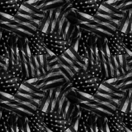 Old Glory Flag 23 Grayscale