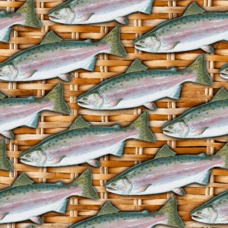 Pink Salmon Basket Weave