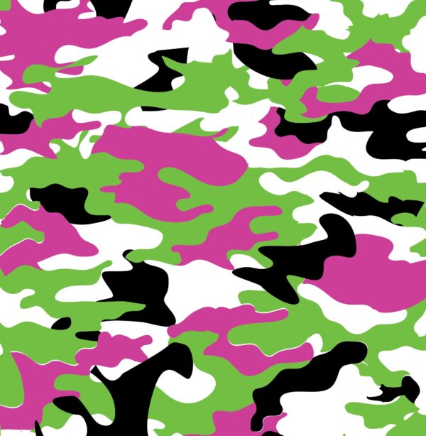 Old School Pink and Green Camo