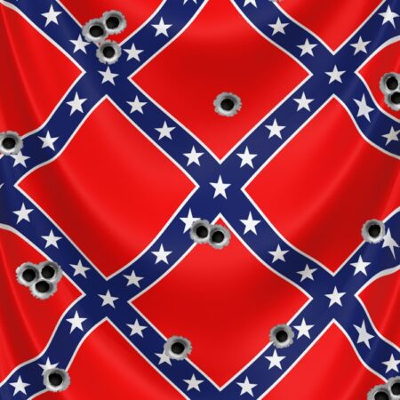 Rebel Flag Shot Up