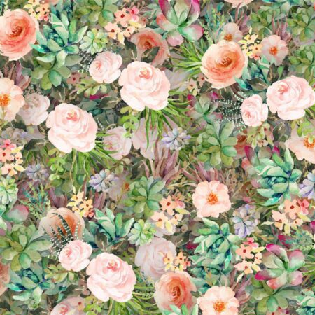 Roundelle Watercolor Flowers