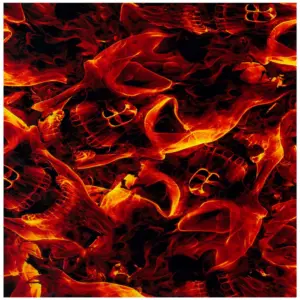 Flaming Red Skulls