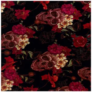 Pink Flower Skulls