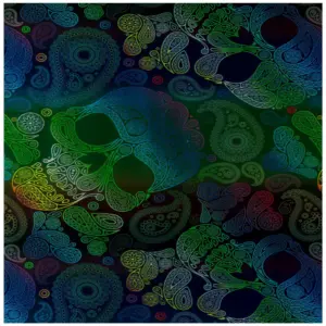 Rainbow Paisley Skulls