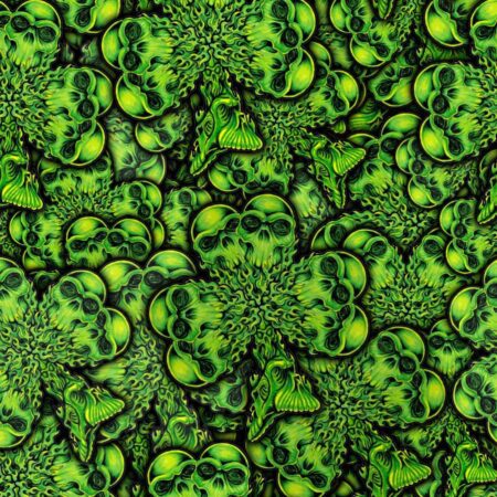 Green Shamrock Skulls