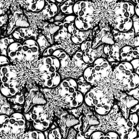 Black Shamrock Skulls