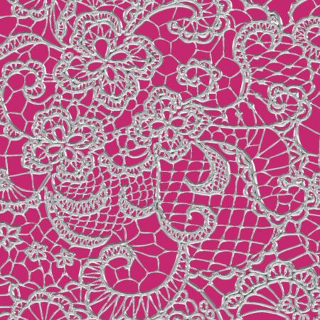 Silver Lace on Magenta