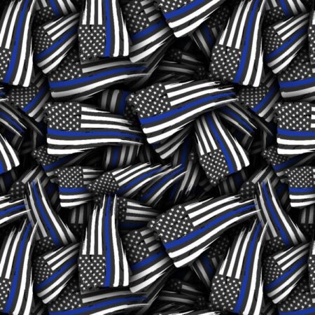 Thin Blue Line Flag Tattered