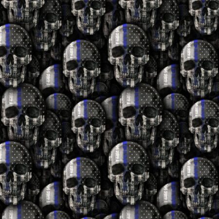 Thin Blue Line Skulls 22