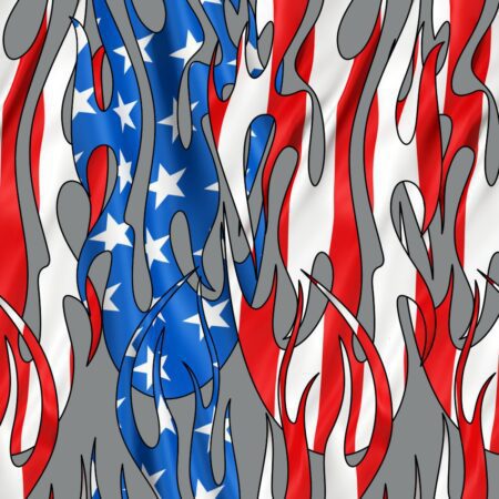 Tribal Flames US Flag 23