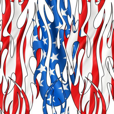 Tribal Flames US Flag 24