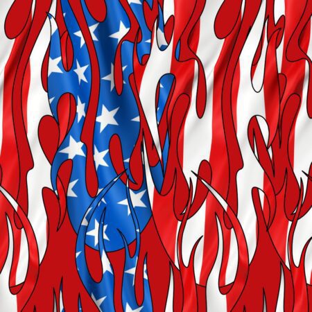 Tribal Flames US Flag 25