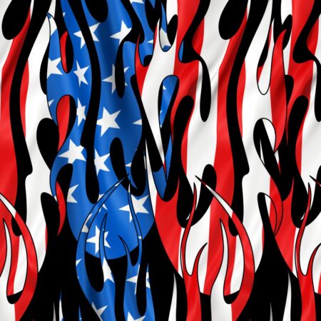 Tribal Flames US Flag 26