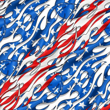 Tribal Flames US Flag 30