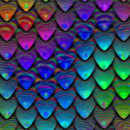 Watercolor Rainbow Scales