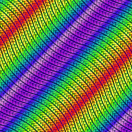 Wavy Braided Rope Rainbow