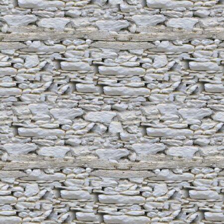 Whitewashed Stone Foundation
